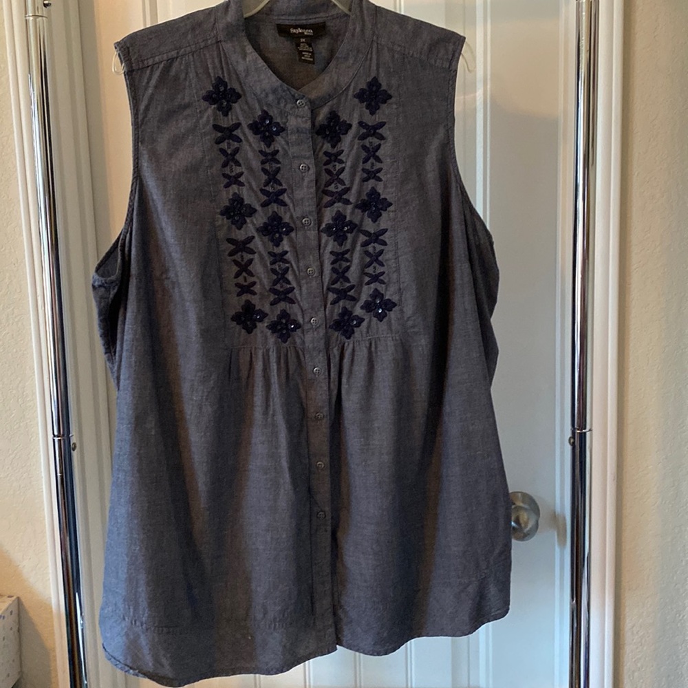 Style and Company women’s blue top size 3X
